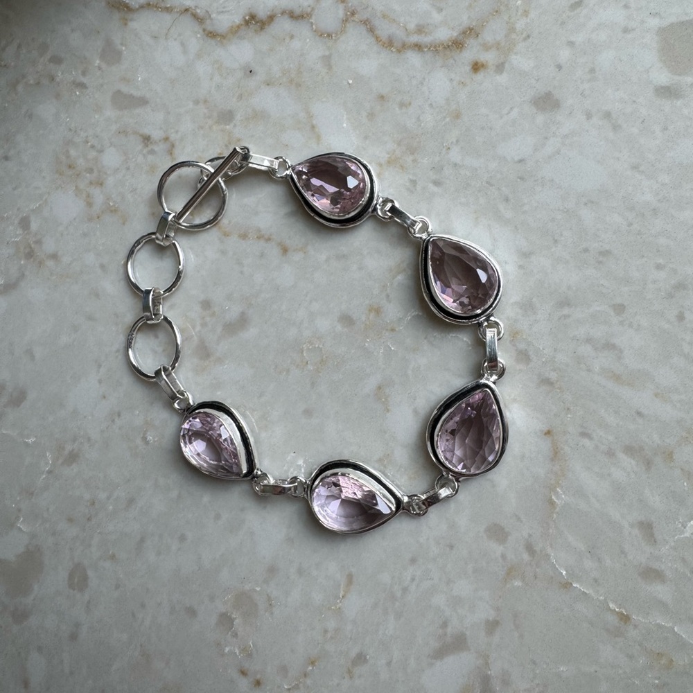 NWOT Sundance Sunset Rain Bracelet, Pink Kunzite, Sterling Silver - Picture 7 of 9